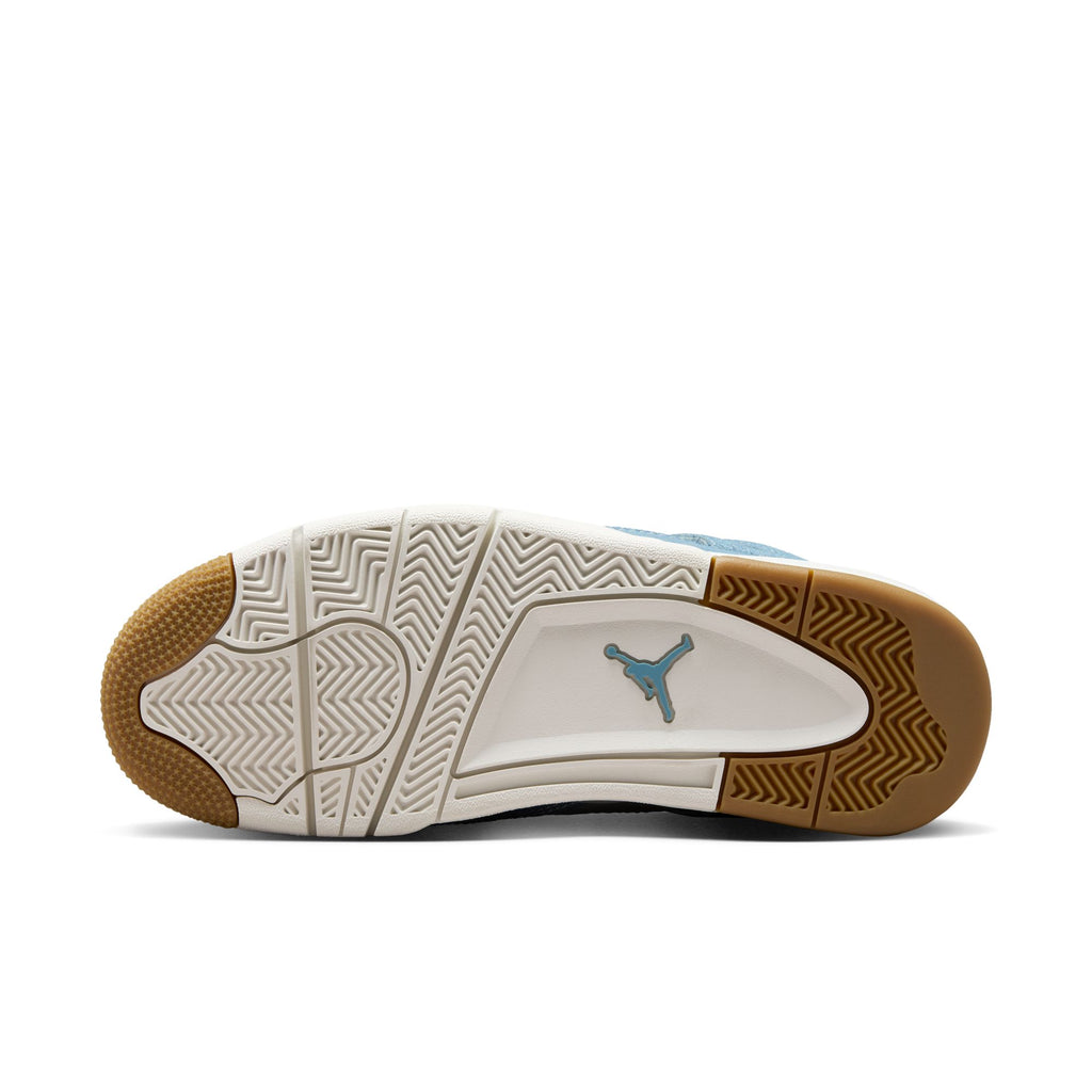 WOMENS AIR JORDAN 4 RETRO 'WORN BLUE' - SAIL/SAIL-GUM LIGHT BROWN-WORN BLUE