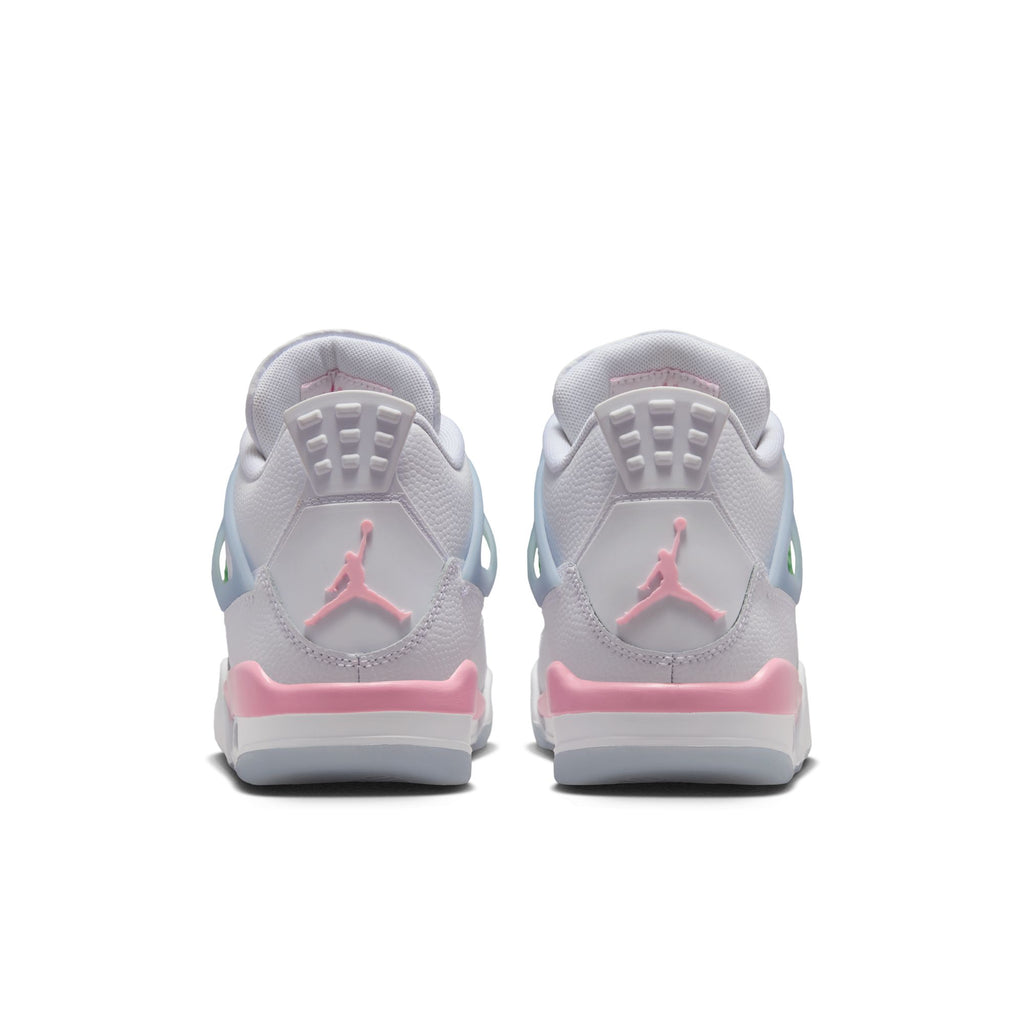 AIR JORDAN 4 RETRO GS - WHITE/MED SOFT PINK-HALF BLUE