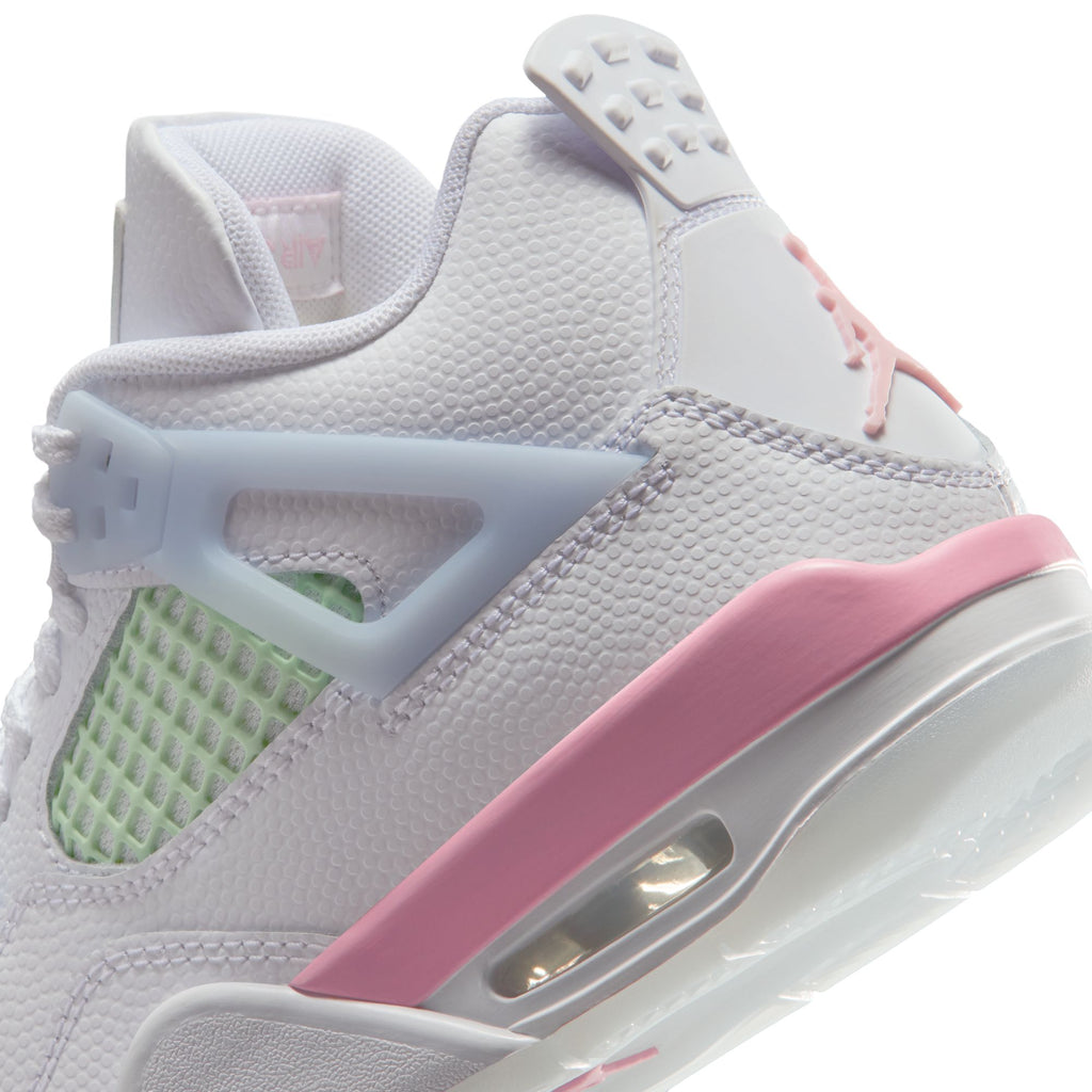 AIR JORDAN 4 RETRO GS - WHITE/MED SOFT PINK-HALF BLUE