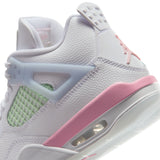 AIR JORDAN 4 RETRO GS - WHITE/MED SOFT PINK-HALF BLUE