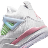 AIR JORDAN 4 RETRO PS - WHITE/MED SOFT PINK-HALF BLUE