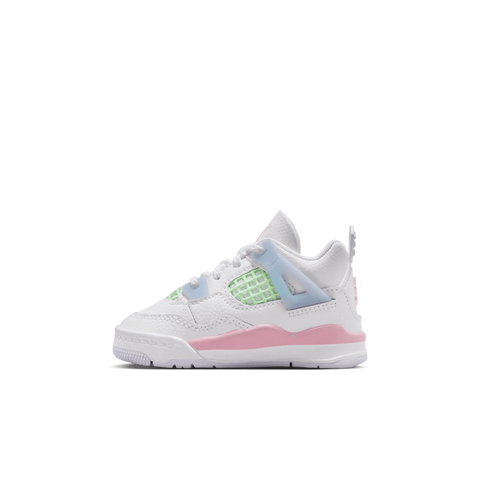 AIR JORDAN 4 RETRO TD - WHITE/MED SOFT PINK-HALF BLUE