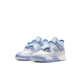 AIR JORDAN 4 RETRO 'ALUMINUM' PS - WHITE/ALUMINUM-BLUE TINT-OIL GREEN