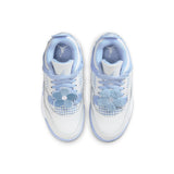 AIR JORDAN 4 RETRO 'ALUMINUM' PS - WHITE/ALUMINUM-BLUE TINT-OIL GREEN