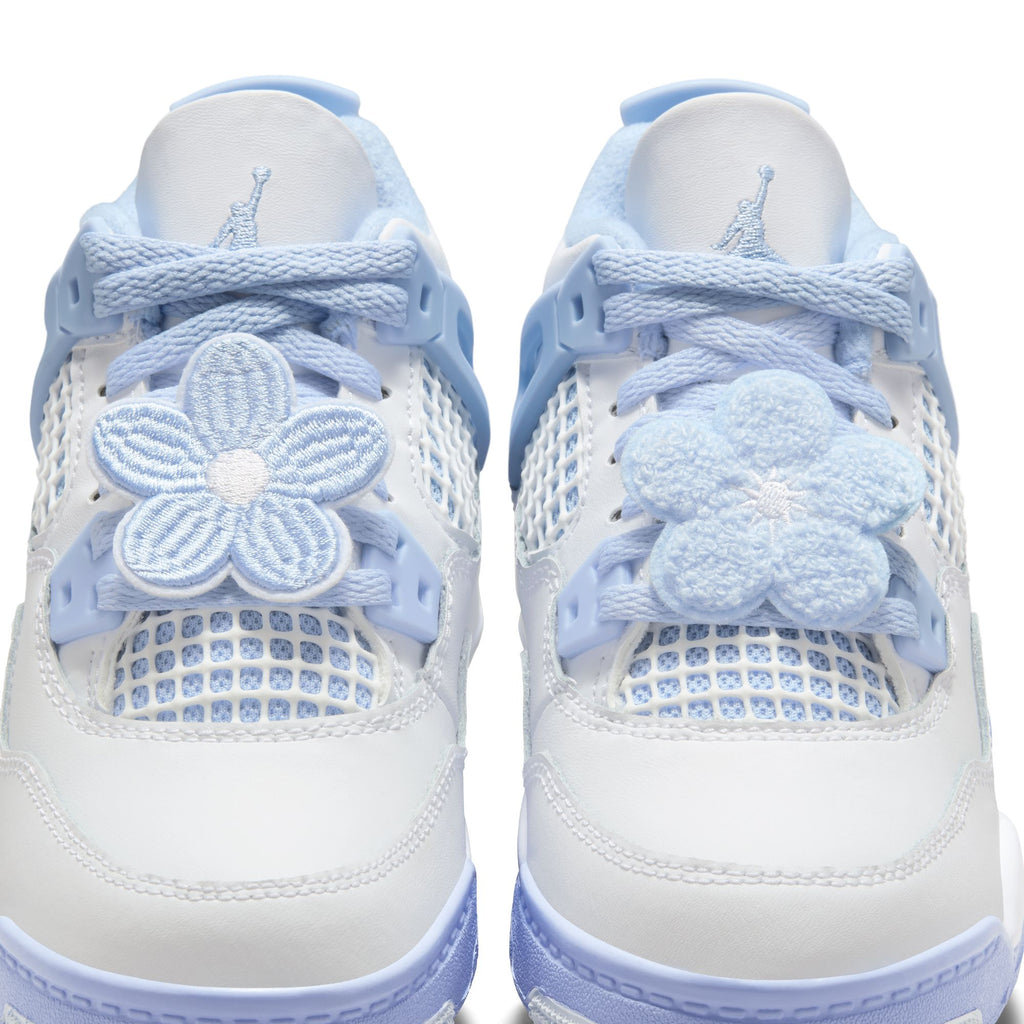 AIR JORDAN 4 RETRO 'ALUMINUM' PS - WHITE/ALUMINUM-BLUE TINT-OIL GREEN