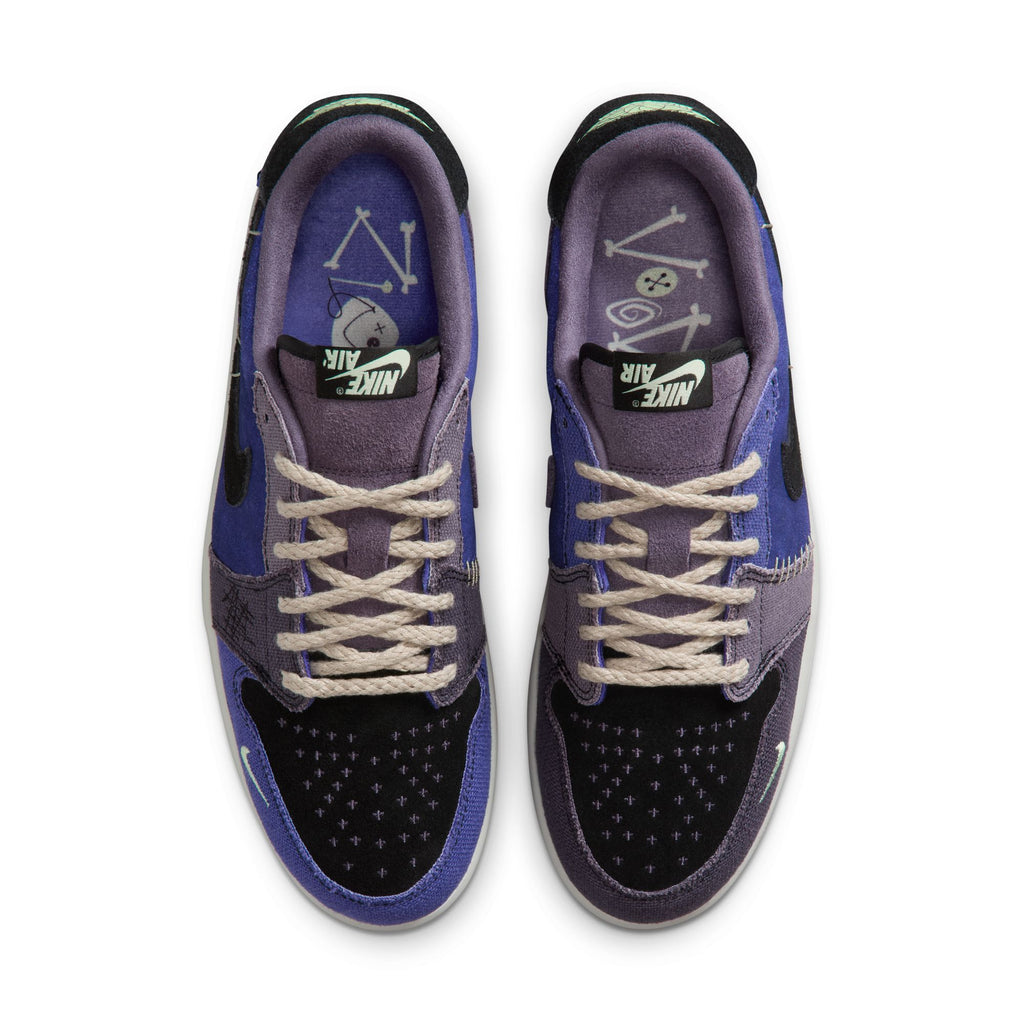 AIR JORDAN 1 RETRO LOW - REGENCY PURPLE/VAPOR GREEN-BLACK