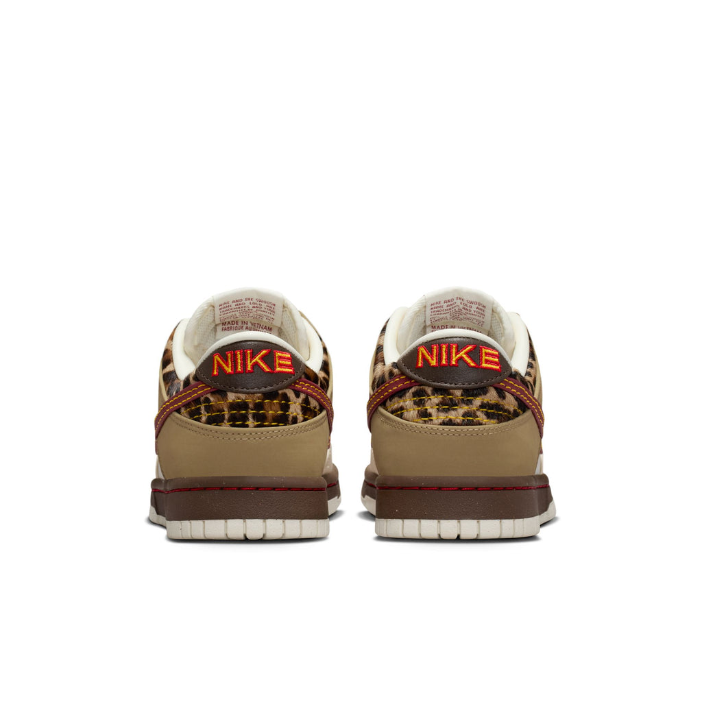 WOMENS NIKE DUNK LOW - KHAKI/TEAM RED-BAROQUE BROWN-PEARL WHITE