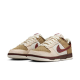 WOMENS NIKE DUNK LOW - KHAKI/TEAM RED-BAROQUE BROWN-PEARL WHITE