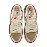 WOMENS NIKE DUNK LOW - KHAKI/TEAM RED-BAROQUE BROWN-PEARL WHITE