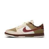 WOMENS NIKE DUNK LOW - KHAKI/TEAM RED-BAROQUE BROWN-PEARL WHITE