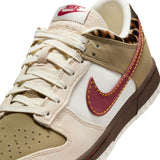WOMENS NIKE DUNK LOW - KHAKI/TEAM RED-BAROQUE BROWN-PEARL WHITE