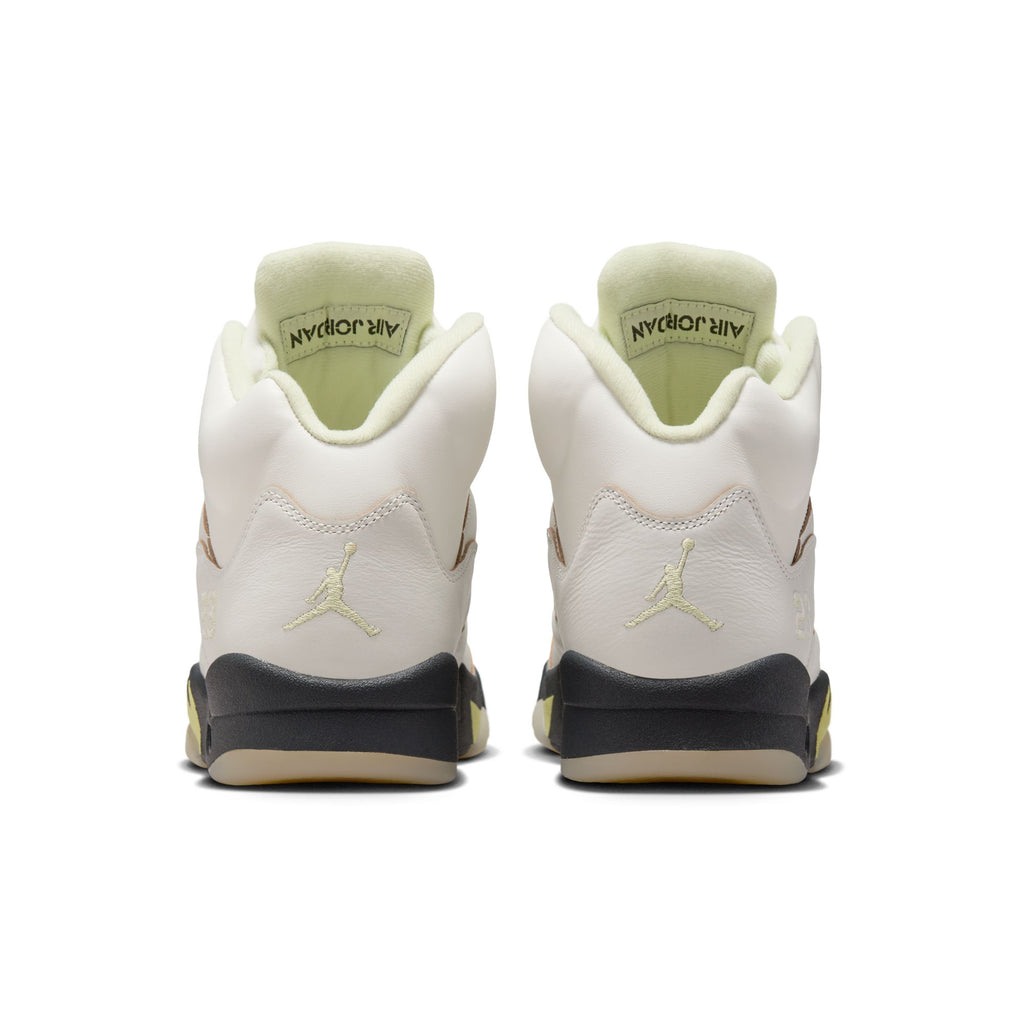 WOMENS AIR JORDAN 5 RETRO - SAIL/LUMINOUS GREEN-ANTHRACITE