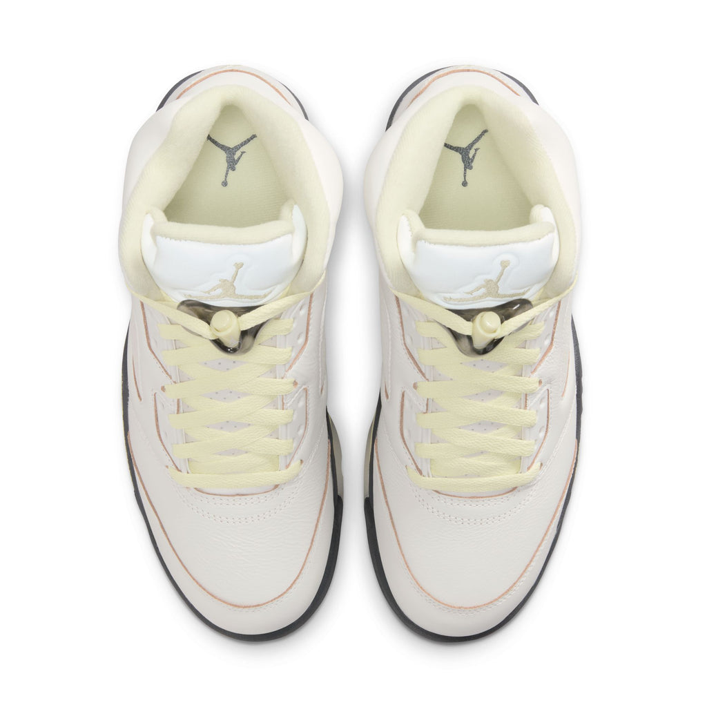 WOMENS AIR JORDAN 5 RETRO - SAIL/LUMINOUS GREEN-ANTHRACITE