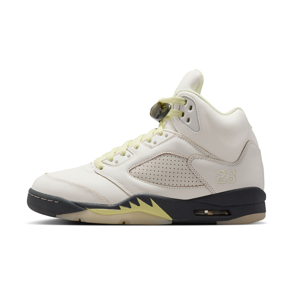 WOMENS AIR JORDAN 5 RETRO - SAIL/LUMINOUS GREEN-ANTHRACITE