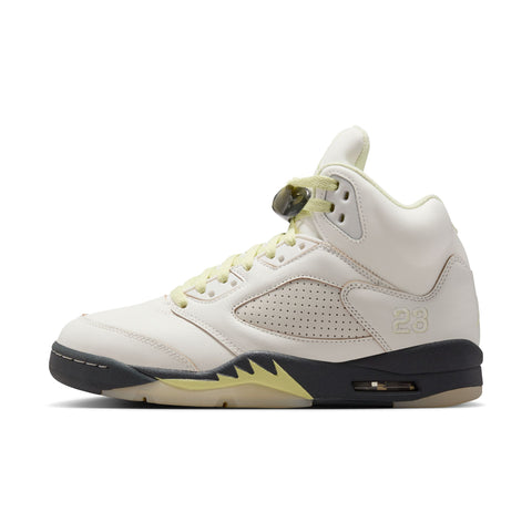 WOMENS AIR JORDAN 5 RETRO - SAIL/LUMINOUS GREEN-ANTHRACITE