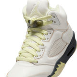 WOMENS AIR JORDAN 5 RETRO - SAIL/LUMINOUS GREEN-ANTHRACITE