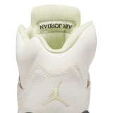 WOMENS AIR JORDAN 5 RETRO - SAIL/LUMINOUS GREEN-ANTHRACITE