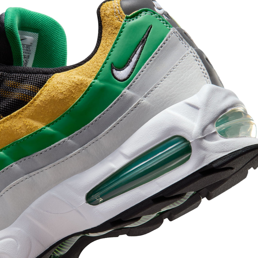 NIKE AIR MAX 95 "BIG BUBBLE" x YARDRUNNERS NORFOLK STATE  - BLACK/WHITE-COURT GREEN-MIDWEST GOLD