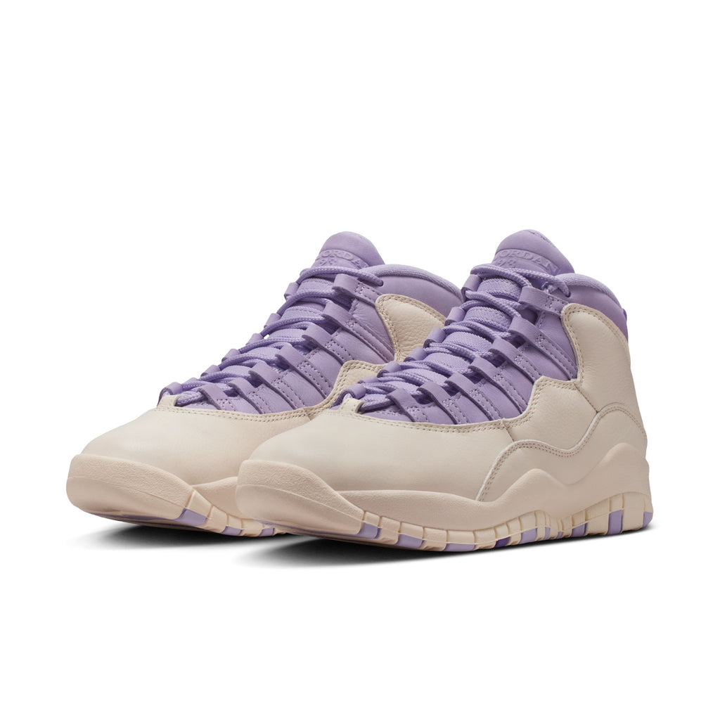 WOMENS AIR JORDAN 10 RETRO - CHALK/HYDRANGEAS-WILD GRAPE
