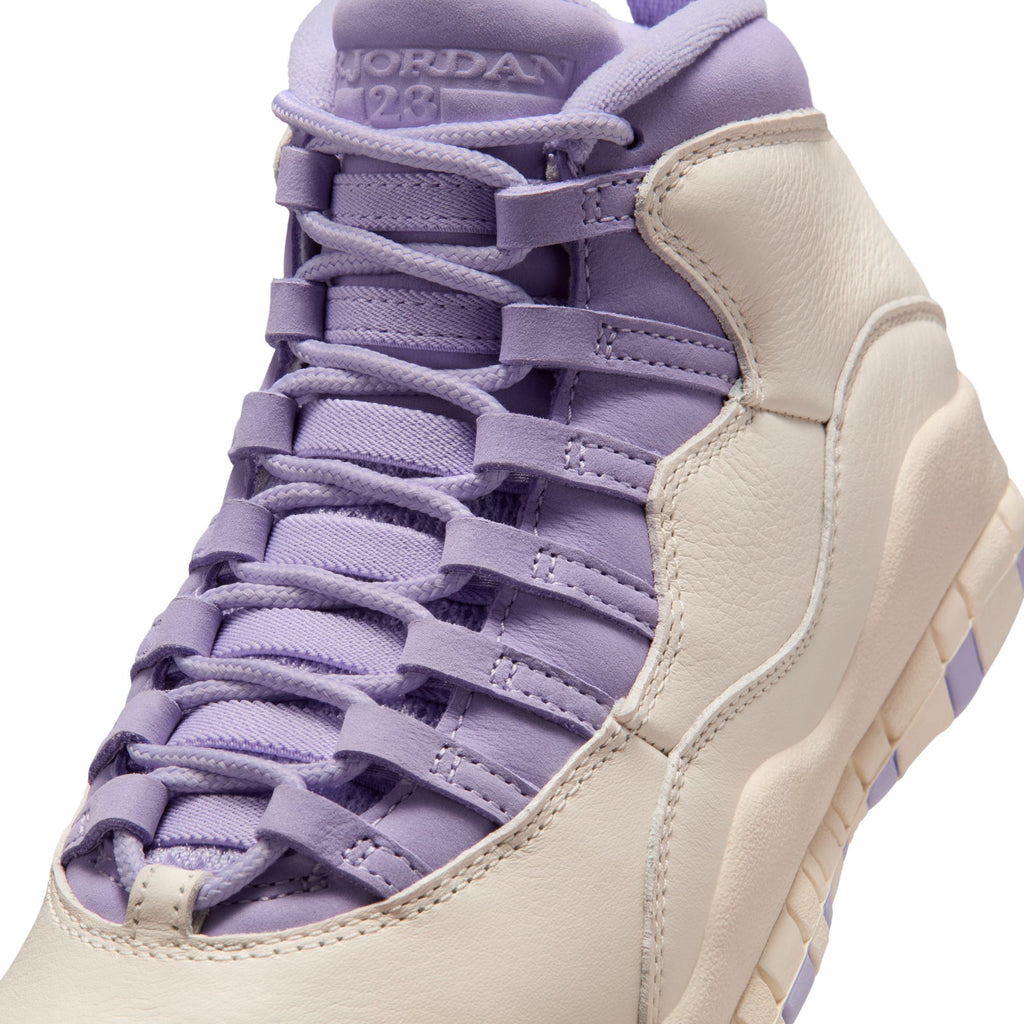 WOMENS AIR JORDAN 10 RETRO - CHALK/HYDRANGEAS-WILD GRAPE