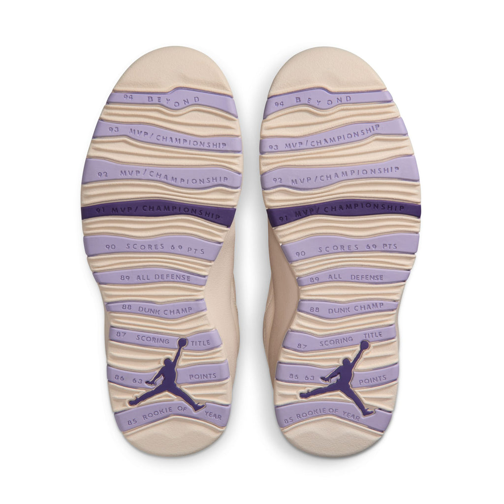 WOMENS AIR JORDAN 10 RETRO - CHALK/HYDRANGEAS-WILD GRAPE