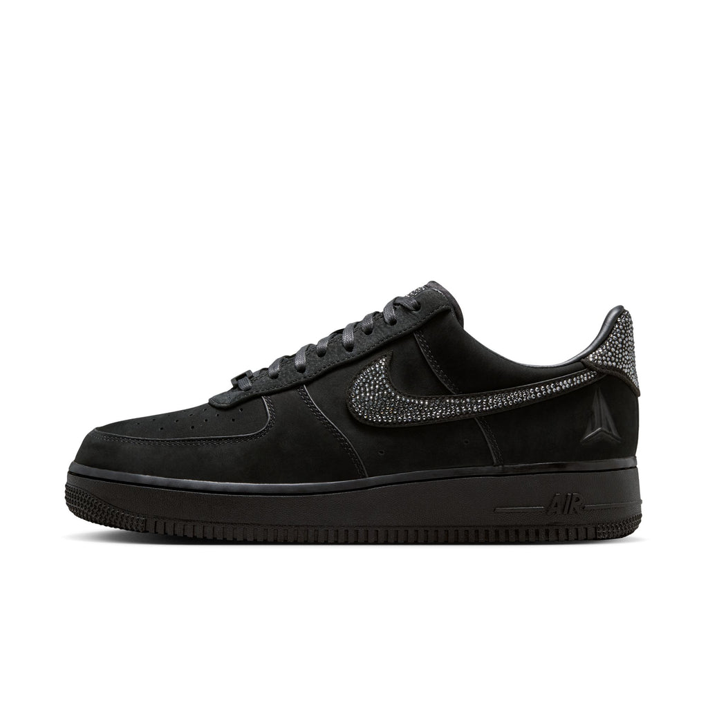 NIKE X JA MORANT AIR FORCE 1 LUXE SWAROVSKI - BLACK/METALLIC SILVER/COBALT BLISS