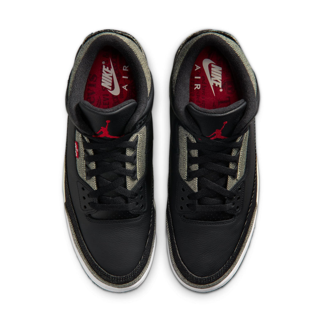 AIR JORDAN 3 X LEVI’S® “BLACK AND WHITE”  - DENIM/BLACK-GYM RED