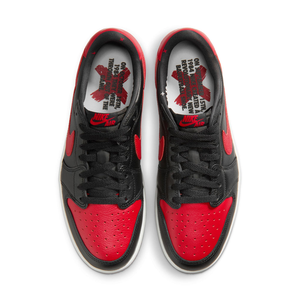 AIR JORDAN 1 RETRO LOW OG 'BANNED' - BLACK/BLACK-VARSITY RED-SUMMIT WHITE