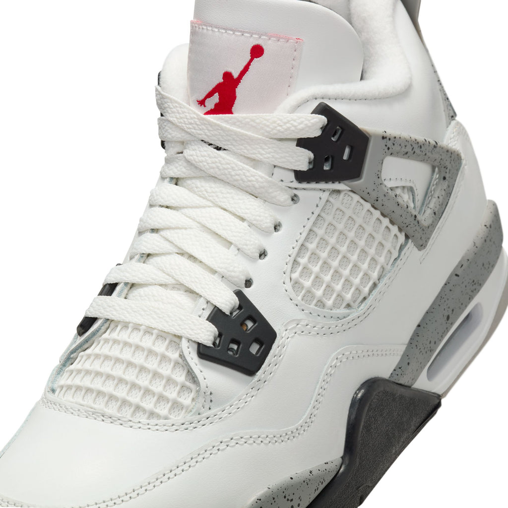 AIR JORDAN 4 RETRO OG 'WHITE CEMENT' GS - SUMMIT WHITE/FIRE RED/CEMENT GREY/BLACK