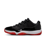 AIR JORDAN 11 RETRO LOW 'BRED' - BLACK/VARSITY RED-WHITE