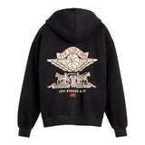 AIR JORDAN x LEVI'S® FULL-ZIP HOODIE - BLACK/PALE IVORY/GYM RED