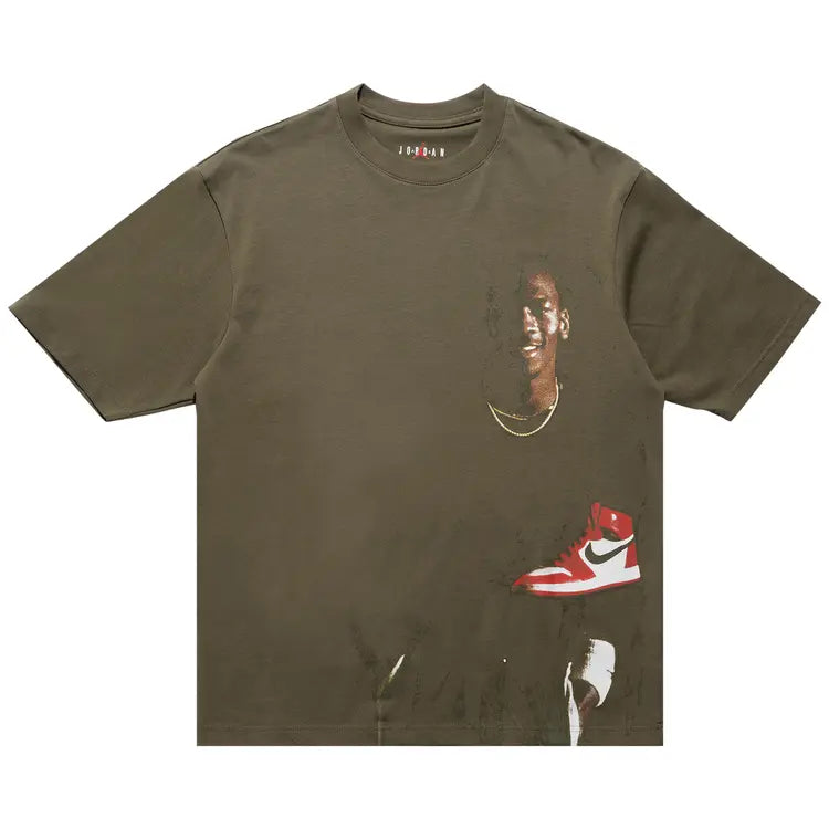 AIR JORDAN MJ STATEMENT 1985 GEL T-SHIRT - MEDIUM OLIVE