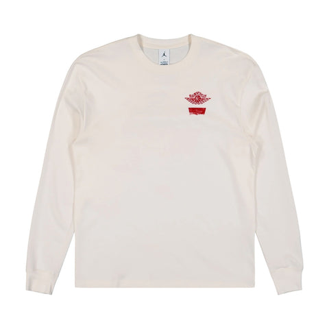 AIR JORDAN x LEVI'S® LONG SLEEVE T-SHIRT - PALE IVORY/BLACK/UNIVERSITY RED
