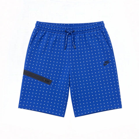 NIKE SHORTS TECH FLEECE DOTS - GAME ROYAL/WHITE/BLACK