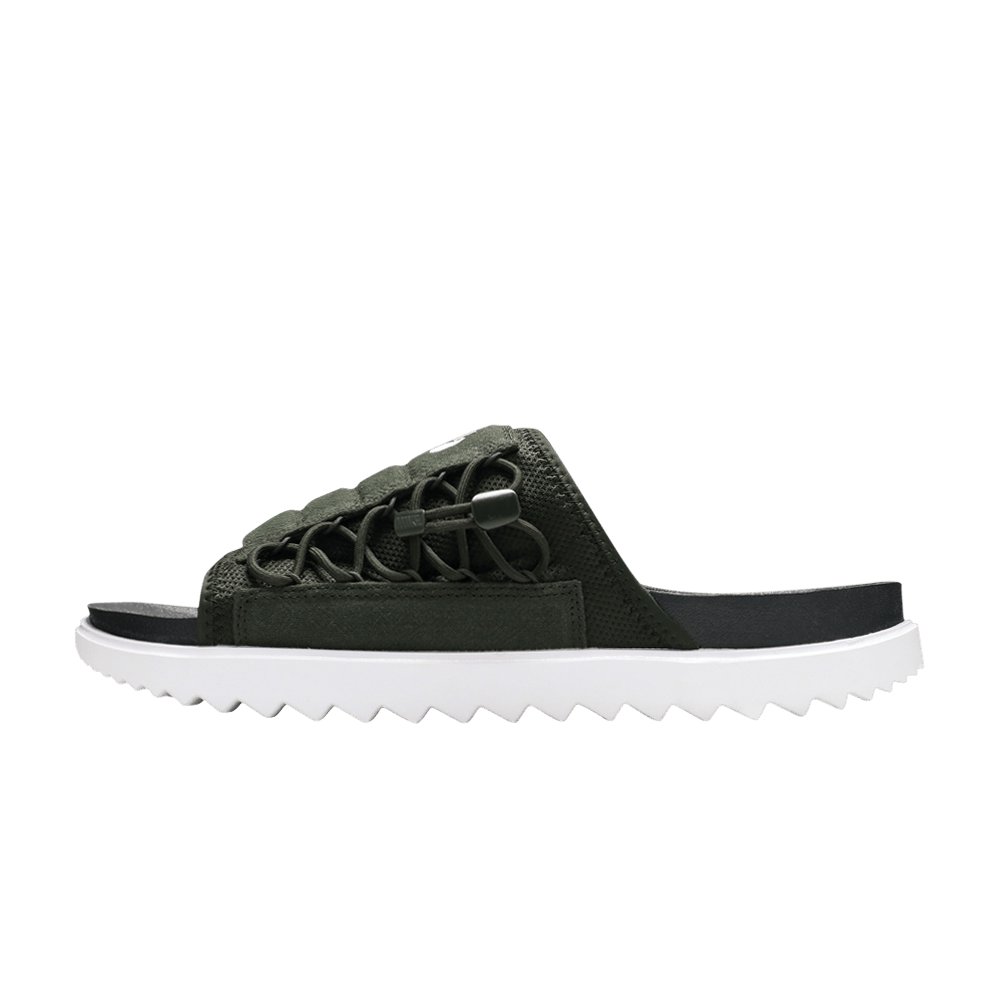 NIKE ASUNA SLIDES - SEQUOIA/WHITE-BLACK