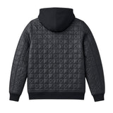 AIR JORDAN AJ LEATHER LETTERMAN JACKET - BLACK