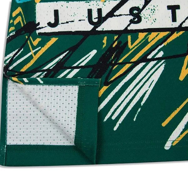 JUST DON X MITCHELL & NESS ‘SEATLE SUPERSONICS’ SUBLIMATED JERSEY - PATTERN KELLY GREEN