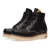 VISVIM BLACKSTONE MOC BOOTS-FOLK (VEGGIE) - BLACK