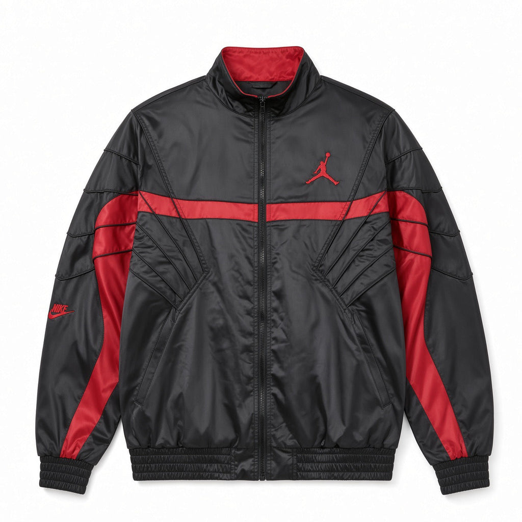 AIR JORDAN JSW AJ5 SATIN JACKET "GYM RED"-
BLACK/GYMRED/GYMRED
