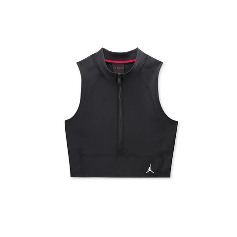 WOMENS AIR JORDAN BODYCON CROP TOP - BLACK
