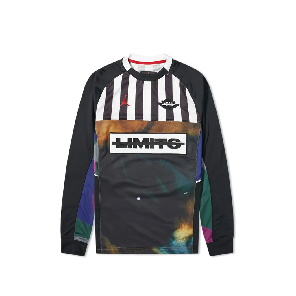 AIR JORDAN FEARLESS L/S TEE - BLACK/GYM RED