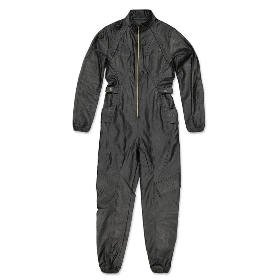 AIR JORDAN WOMEN COURT-TO-RUNWAY FLIGHTSUIT - BLACK/METALLIC GOLD