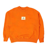 WOMEN'S AIR JORDAN X TITAN CREWNECK SWEATSHIRT - SAFETY ORANGE / CHLOROPHYLL