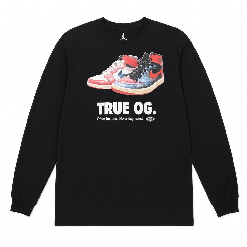 AIR JORDAN 1 TRUE OG LONG-SLEEVE T-SHIRT - BLACK