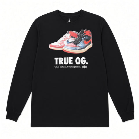 AIR JORDAN 1 TRUE OG LONG-SLEEVE T-SHIRT - BLACK