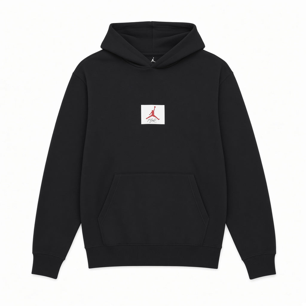 AIR JORDAN FLIGHT FLEECE GRAPHIC HOODIE - BLACK/WHITE-RED