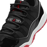AIR JORDAN 11 RETRO LOW 'BRED' PS - BLACK/VARSITY RED-WHITE