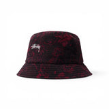 STÜSSY  PSYCHEDELIC DEEP BUCKET HAT - RED