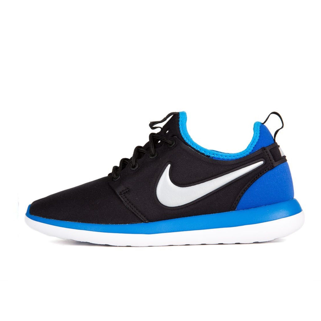 NIKE ROSHE TWO GS - BLACK/MTLC PLTNM-PHT BL-GM RYL