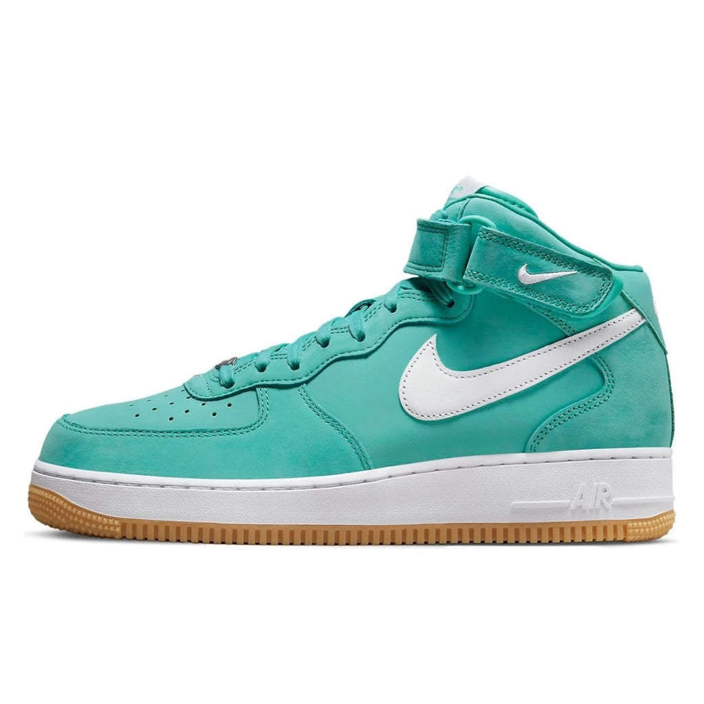 NIKE AIR FORCE 1 MID PRM - WASHED TEAL/WHITE